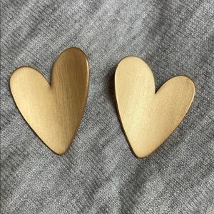Gold Heart Earrings